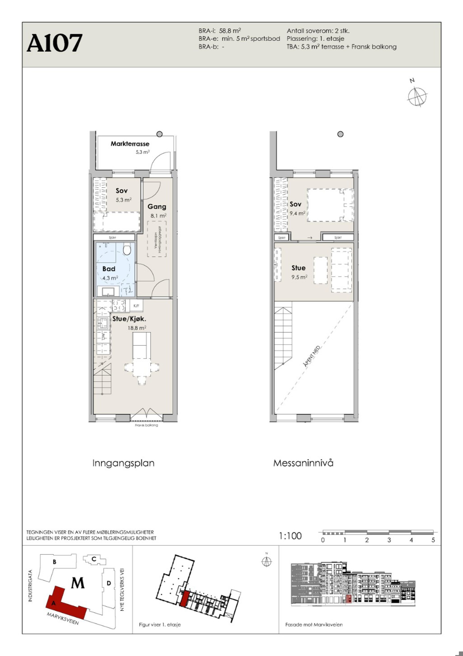 Marviksveien 103 - A107, KRISTIANSAND S