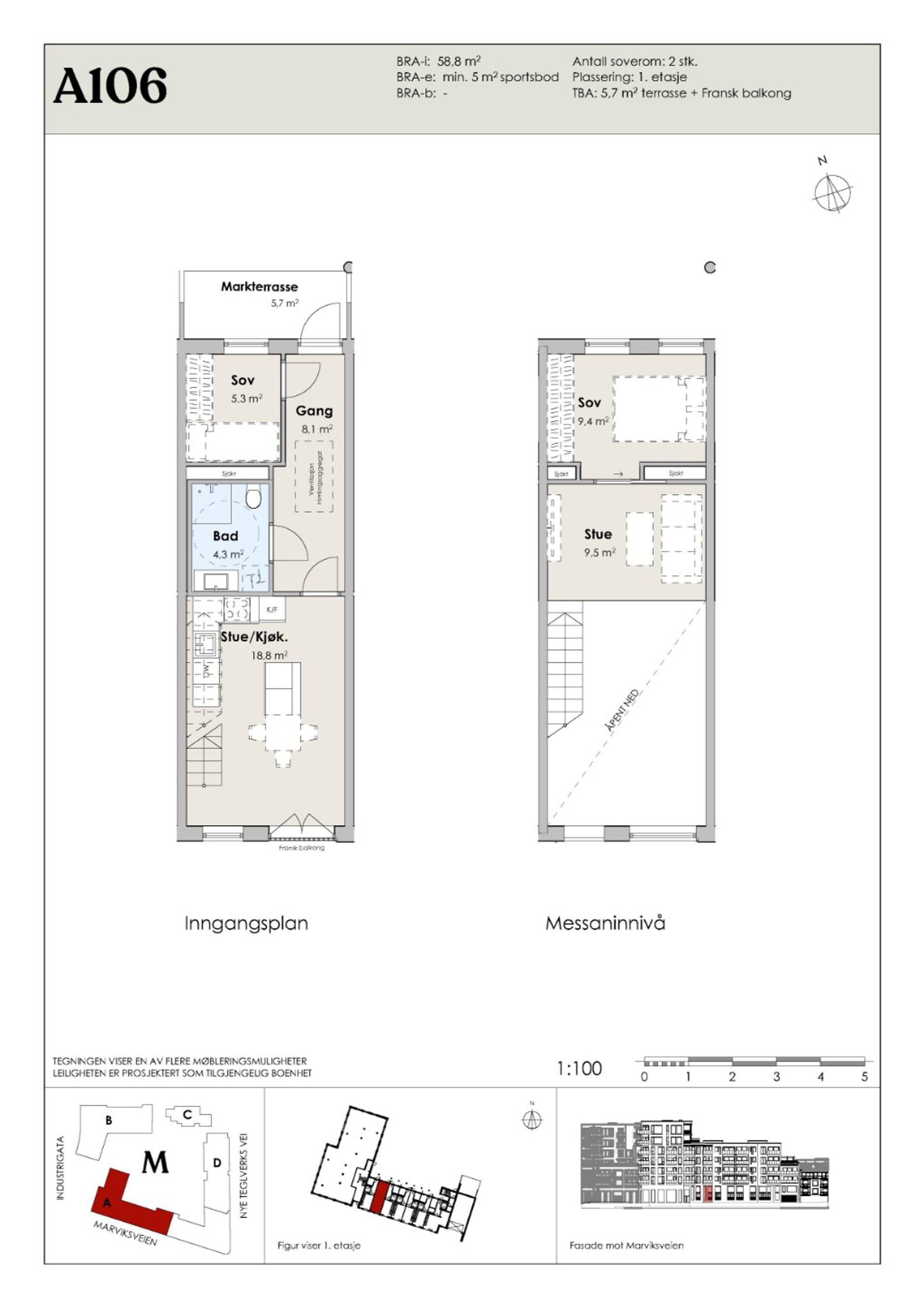 Marviksveien 103 - A106, KRISTIANSAND S