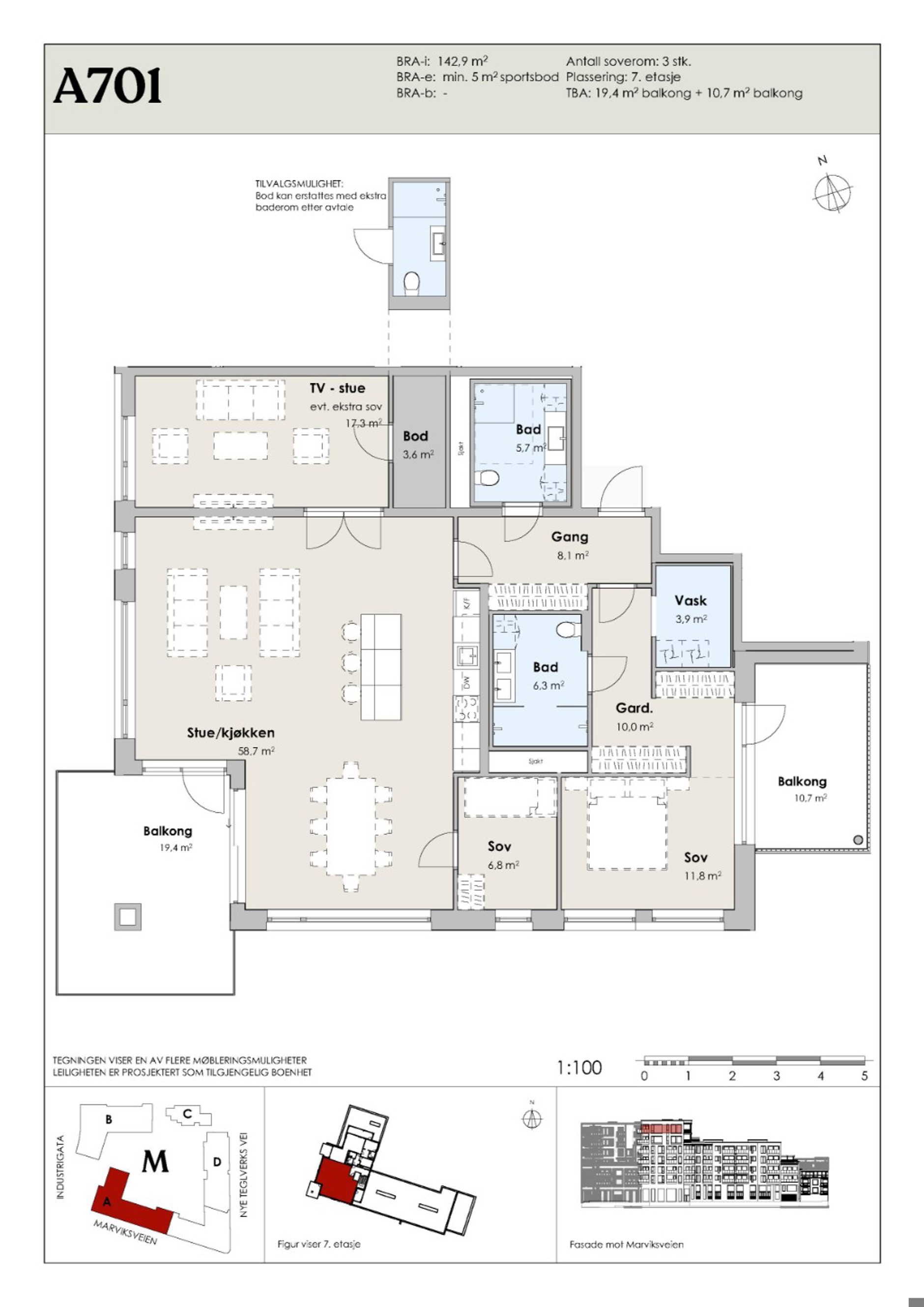 Marviksveien 103 - A701, KRISTIANSAND S | DNB Eiendom | Fra hjem til hjem