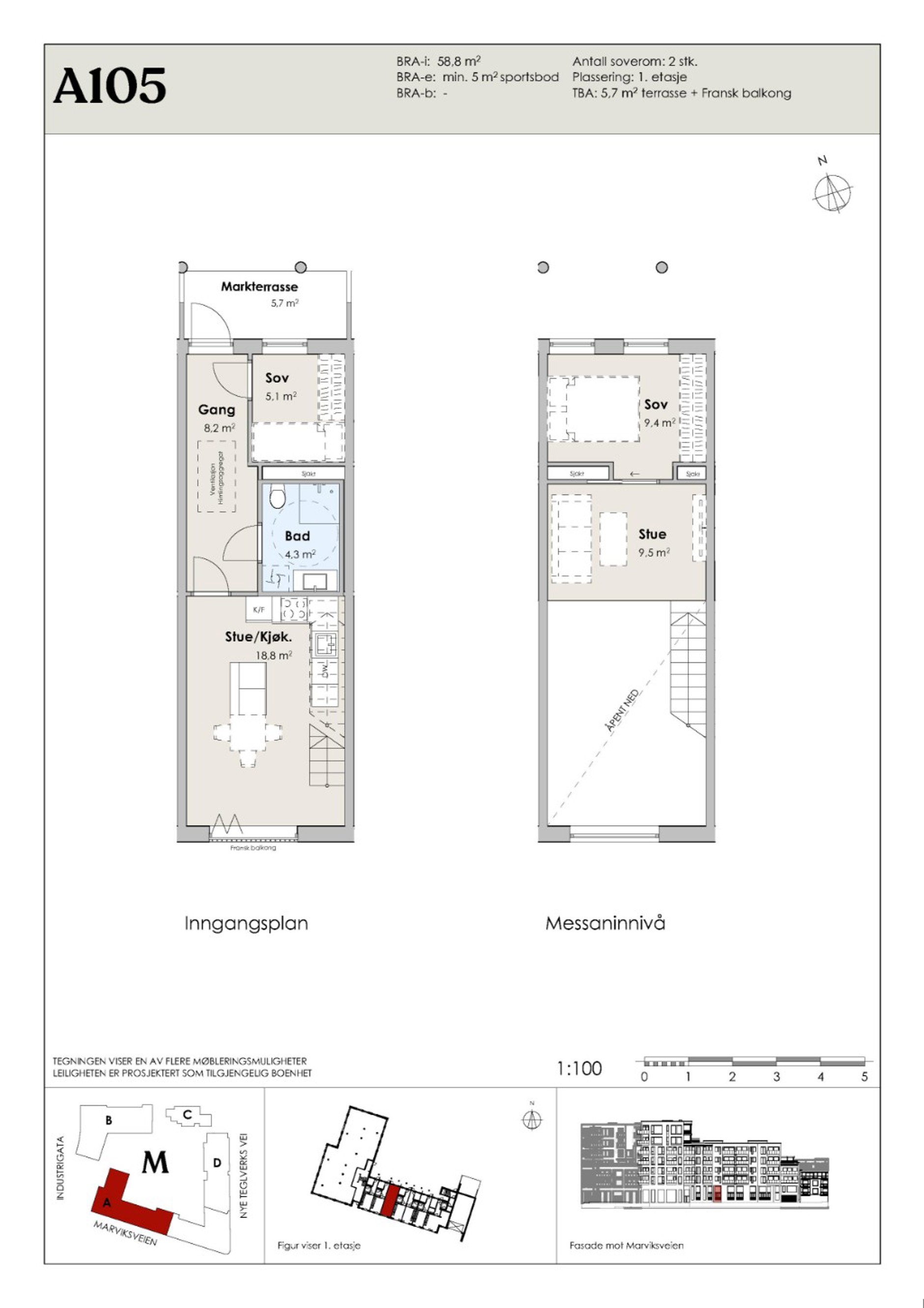 Marviksveien 103 - A105, KRISTIANSAND S