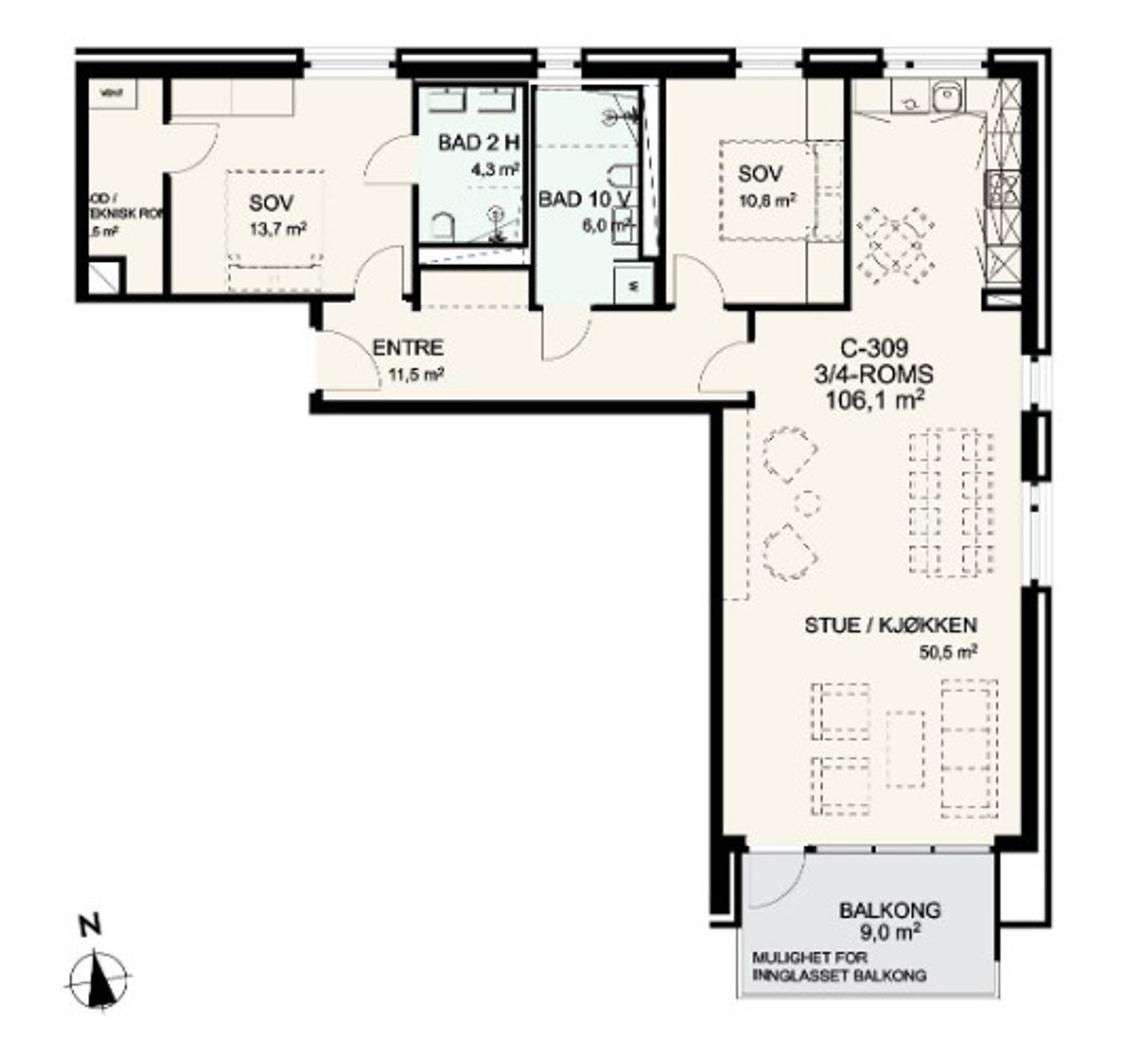 Nordsetervegen 5 (C-309), LILLEHAMMER | DNB Eiendom | Fra hjem til hjem