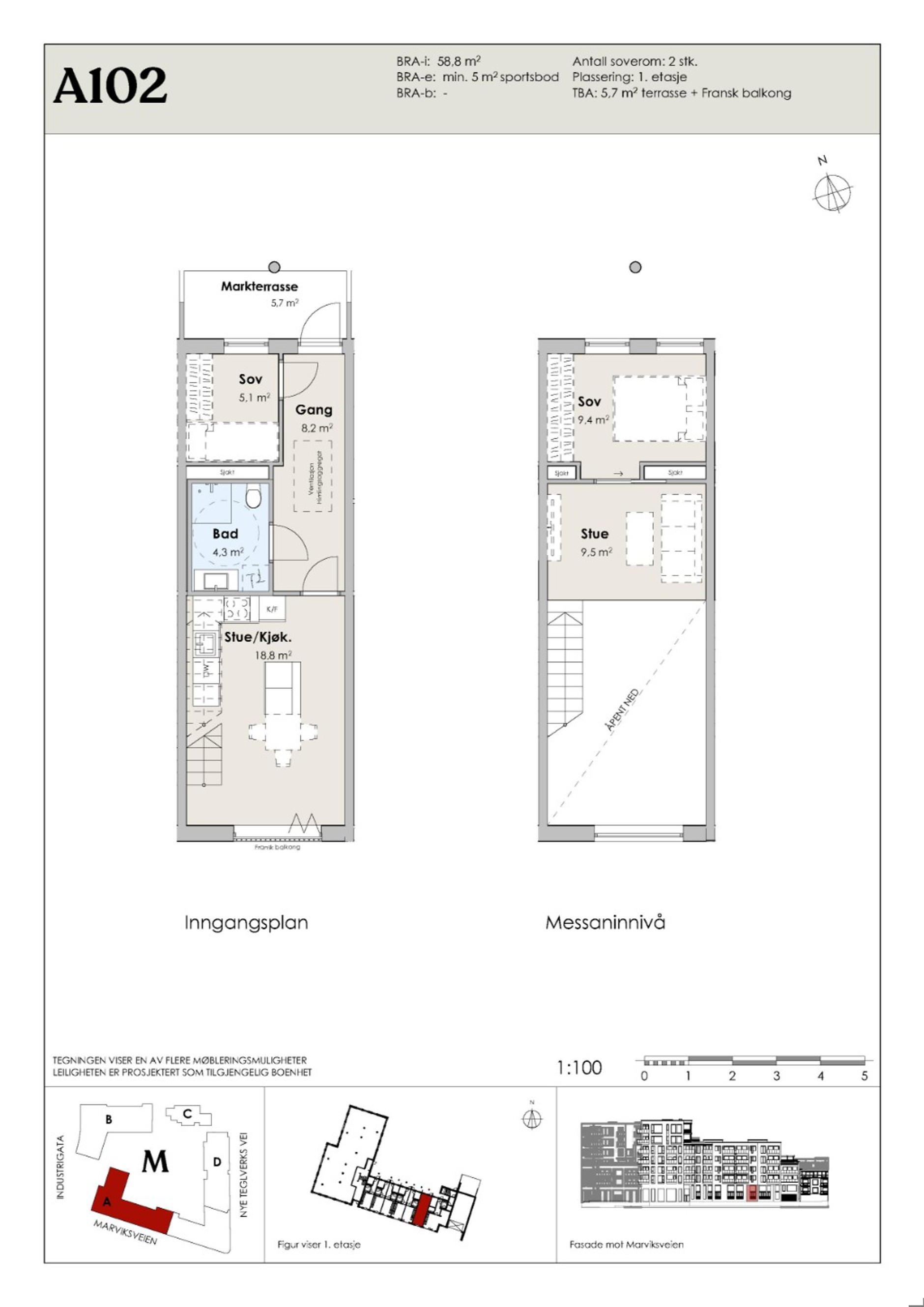 Marviksveien 103 - A102, KRISTIANSAND S