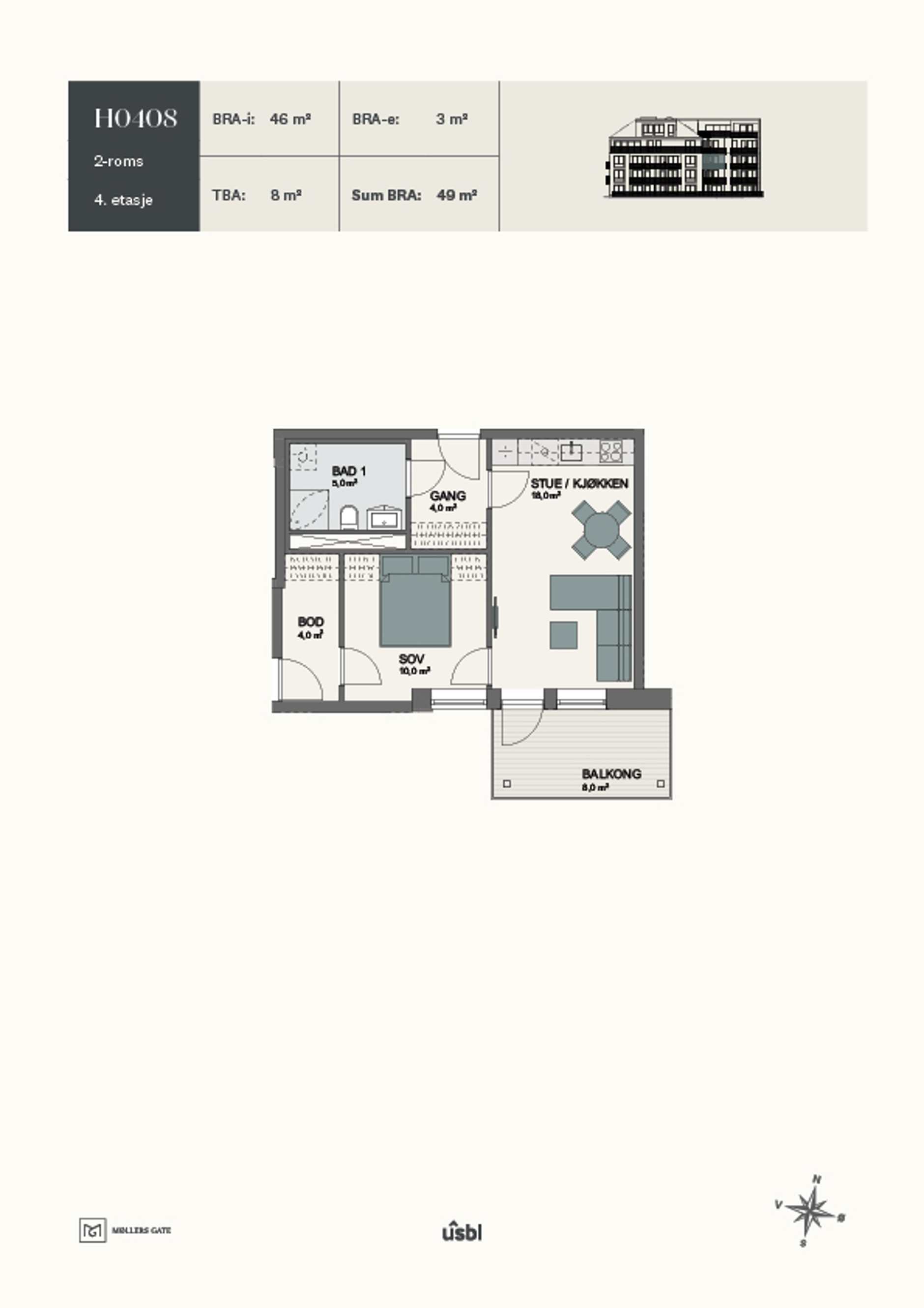 Møllersgate 1A og 1B - leil. H0408, SANDEFJORD | DNB Eiendom | Fra hjem til hjem