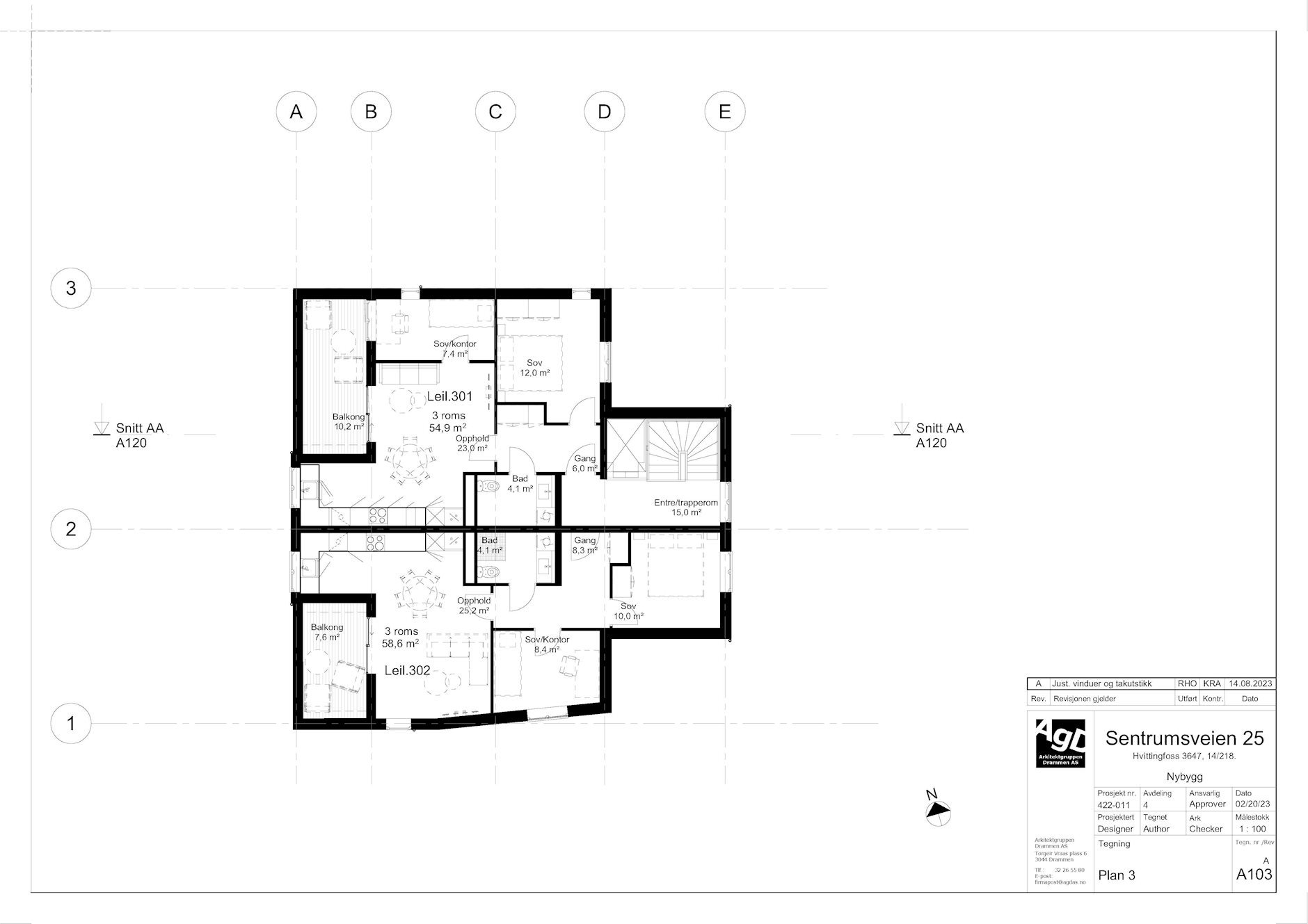 Sentrumsveien 25A - Leil 302, HVITTINGFOSS | DNB Eiendom | Fra hjem til hjem